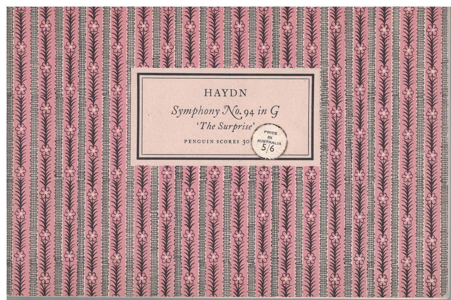 Haydn Symphony No. 94 in G 'The Surprise' for Orchestra Miniature Study Score