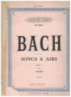 J S Bach Songs and Airs Vol.I For Tenor (E Prout) piano songbook