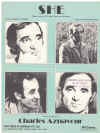 She, Theme from 'Seven Faces Of Woman' (1974 Charles Aznavour) used sheet music