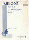 Rachmaninoff Melodie Op. 3 No. 3 by Sergei Rachmaninoff (Chaloff) sheet music