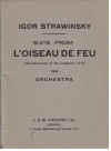 Strawinsky Stravinsky Suite From L'Oiseau de Feu (Reorchestrated 1919) for Orchestra Miniature Study Score