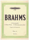 Brahms 8 Piano Pieces Capricci and Intermezzi For Pianoforte Op.76