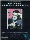 No More Lonely Nights from film 'Give My Regards To Broad Street' (1984 Paul McCartney) sheet music