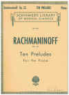 Rachmaninoff Ten Preludes for the Piano Op. 23