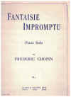 Chopin Fantaisie Impromptu for Piano Solo in C Sharp minor Op. (Posth.) 66 sheet music