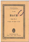 J S Bach Suite No. 3 in D Major study score