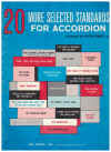 20 More Selected Standards For Accordion arr Pietro Deiro Jr (1964)
