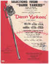 Selections from musical 'Damn Yankees' piano medley sheet music