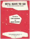 He'll Have To Go original used sheet music