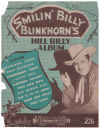 Smilin' Billy Blinkhorn's Hill Billy Album piano songbook
