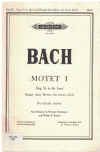 Bach motet I: Sing Ye To The Lord choral sheet music for Mixed Voices