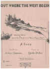 Out Where The West Begins (1920) original sheet music