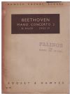 Beethoven Piano Concerto No. 2 in B flat Major Op. 19 for Piano and Orchestra Miniature Study Score