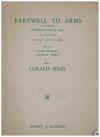 Finzi Farewell To Arms Introduction & Aria For Tenor Voice and Small Orchestra or Strings Reduction for Voice and Piano