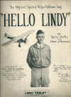 Hello Lindy 1927 The Official 'Spirit of St. Louis' Welcome Song used sheet music