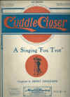 Cuddle Closer (The Singing Fox Trot) (1920) sheet music