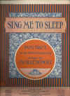 Sing Me To Sleep piano solo fox trot on Edwin Greene's famous song arranged by Camille Domont (1923) used original piano sheet music score for sale in Australian second hand music shop