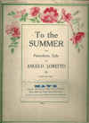 To The Summer (Nocturne in F) composed by Angelo Loretto Australian composer Paling's Piano Series No.303
used Australian piano sheet music score for sale in Australian second hand music shop