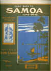 Come Back To Samoa (Some-More) Victor Lambert 1923 used original Australian piano sheet music score for sale in Australian second hand music shop