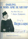 Darling, Je Vous Aime Beaucoup 1935 sheet music