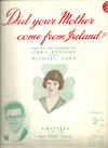 Did Your Mother Come From Ireland 1936 sheet music